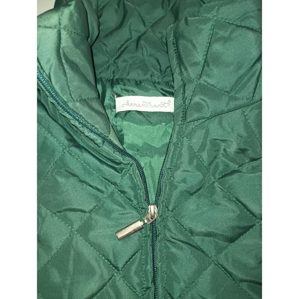 Keren Hart Women's Quilted Puffer Vest Full Zip Outdoor Green Size Small W001 - Picture 5 of 7